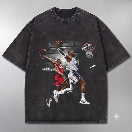 Philadelphia 76ers LeBron James #23 Vintage Washed Basketball T-Shirt