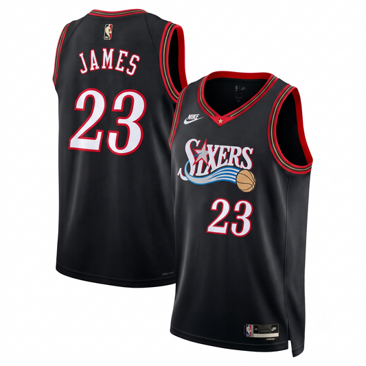 LeBron James Royal Swingman Jersey Philadelphia 76ers - All Stitched