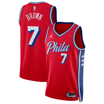 Philadelphia 76ers Edition Swingman Jersey - Royal - Jaylen Brown - Unisex