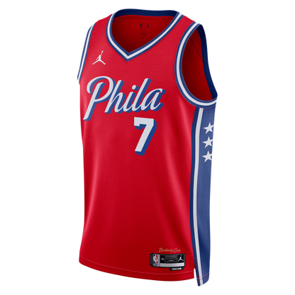 Philadelphia 76ers Edition Swingman Jersey - Royal - Jaylen Brown - Unisex