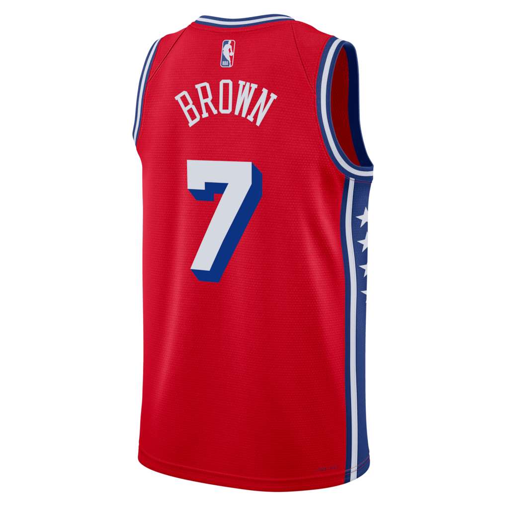 Philadelphia 76ers Edition Swingman Jersey - Royal - Jaylen Brown - Unisex