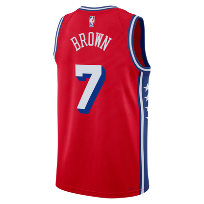 Philadelphia 76ers Edition Swingman Jersey - Royal - Jaylen Brown - Unisex