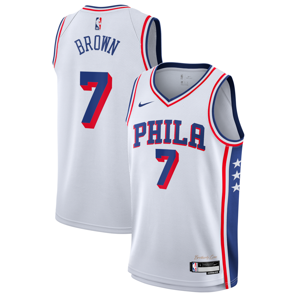 Philadelphia 76ers Edition Swingman Jersey - Royal - Jaylen Brown - Unisex