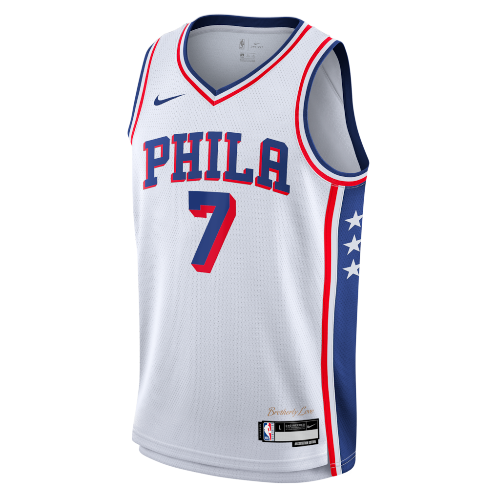 Philadelphia 76ers Edition Swingman Jersey - Royal - Jaylen Brown - Unisex