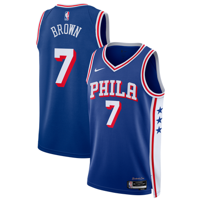Philadelphia 76ers Edition Swingman Jersey - Royal - Jaylen Brown - Unisex