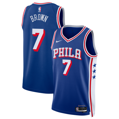 Philadelphia 76ers Edition Swingman Jersey - Royal - Jaylen Brown - Unisex