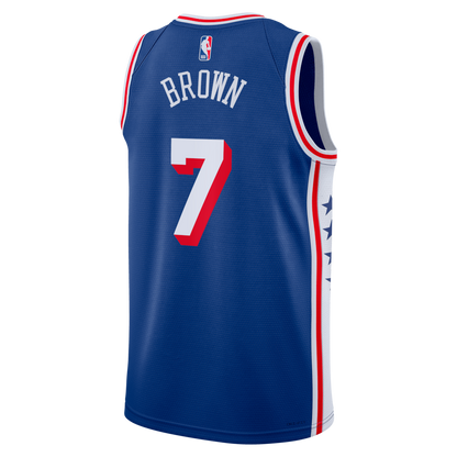 Philadelphia 76ers Edition Swingman Jersey - Royal - Jaylen Brown - Unisex